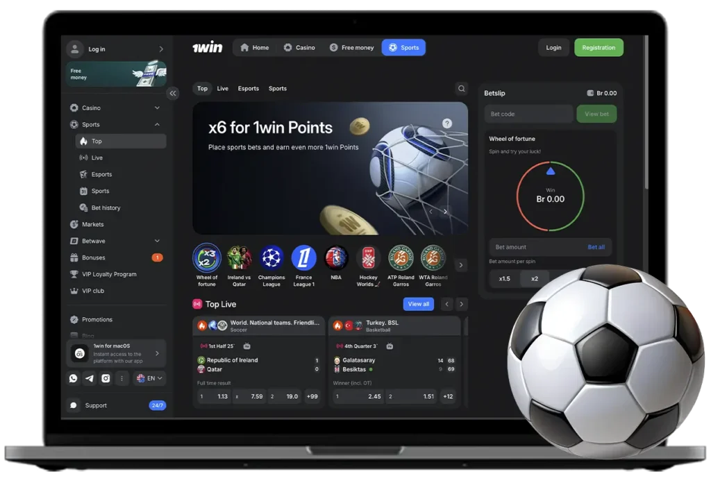 Sports betting and  Markets in 1win India